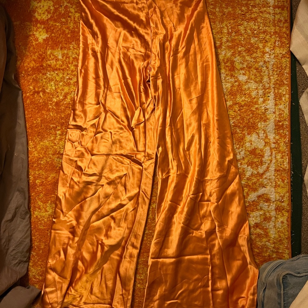 Beautiful orange silk pants!
